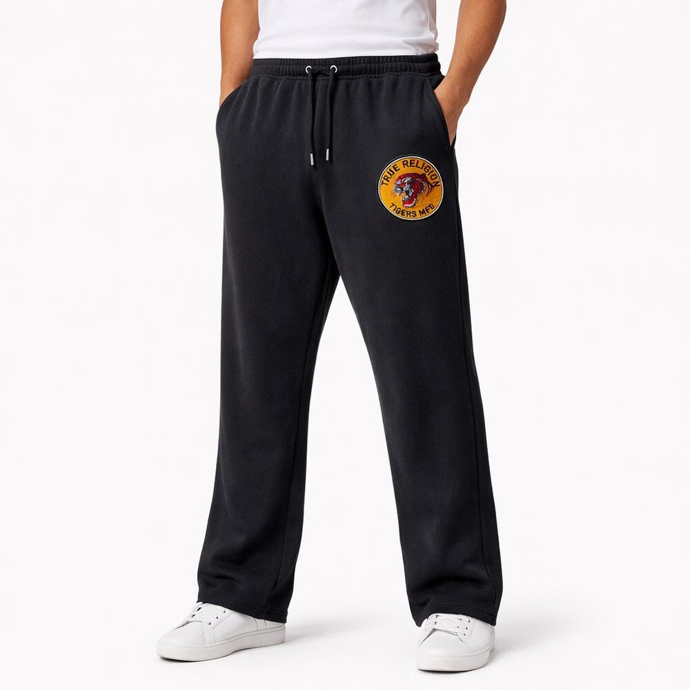 True Religion Tiger Baggy Vintage Sweatpants Gray 3XL